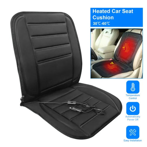 12V heated seat cushion fitted on a car seat