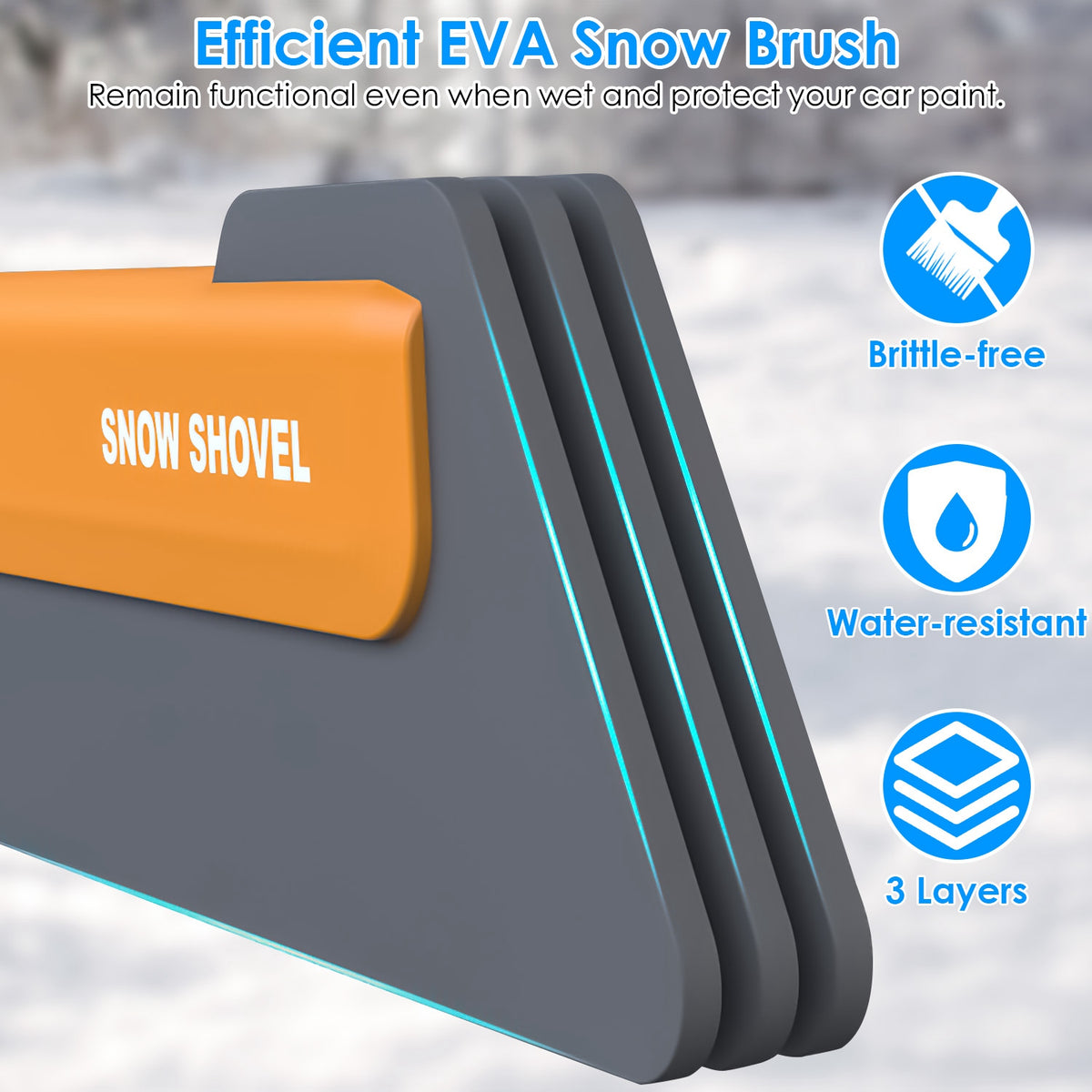 Telescopic pole and interchangeable snow heads